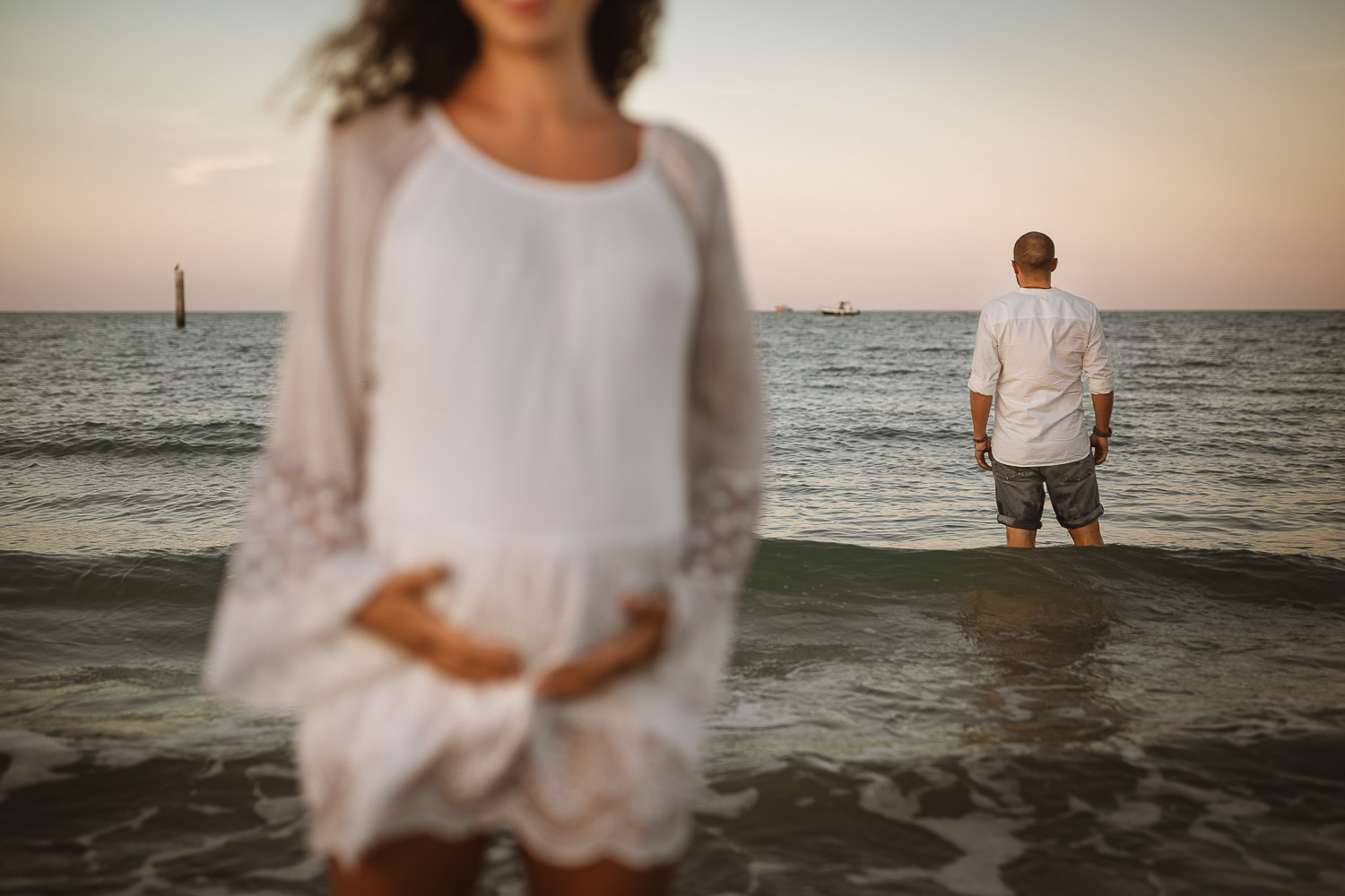 Couple & Maternity Session by The Sea at Sunset